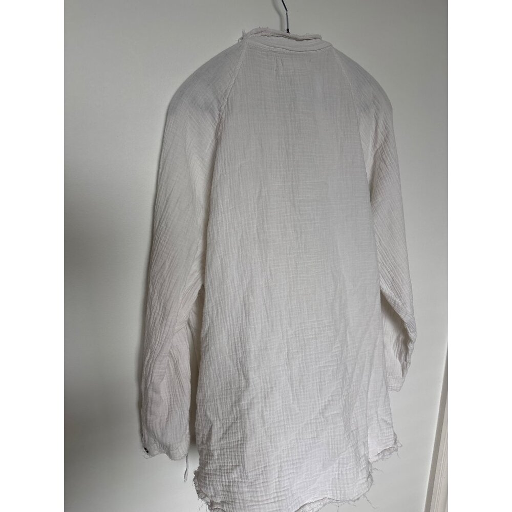 Free People Daydreamer White Textured Button-Down Top, lightly worn - Picture 5 of 5